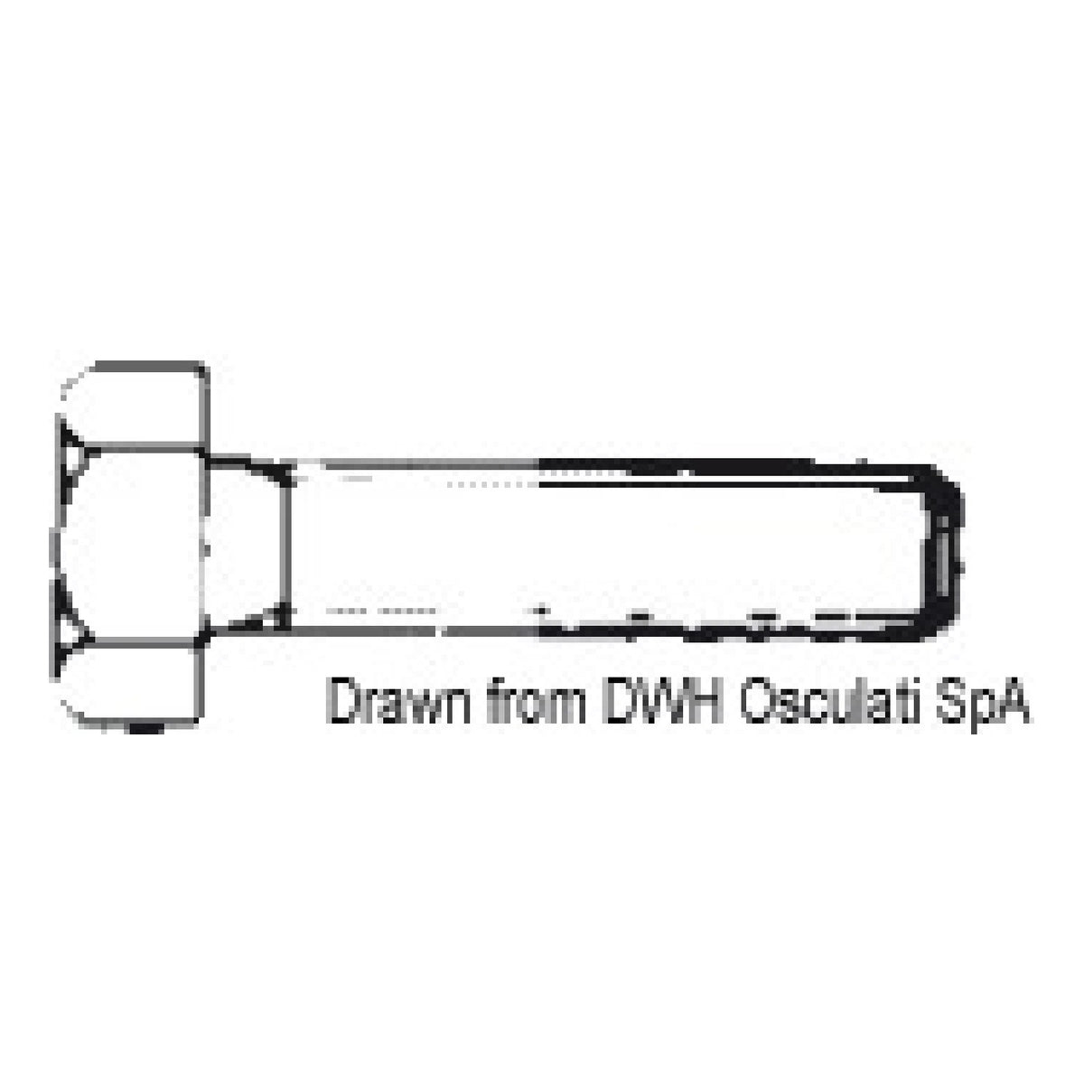 Tornillos de cabeza hexagonal Osculati con rosca completa UNI 5739 DIN 933 A2-933-04X012