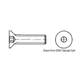 Tornillos de cabeza avellanada con hexágono interior Osculati, UNI 5933 DIN 7991 A4-7991-03X012