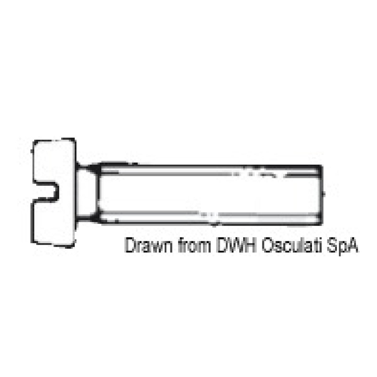 Osculati Fully threaded pan head screws with screwdriver slot, UNI 6107 DIN 84 A4-84-03X012