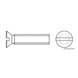 Osculati Viti testa svasata piana taglio a croce, UNI 6109 DIN 965 A4-965-03X012