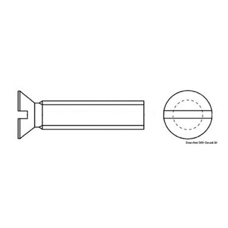 Osculati Viti testa svasata piana taglio a croce, UNI 6109 DIN 965 A4-965-03X012
