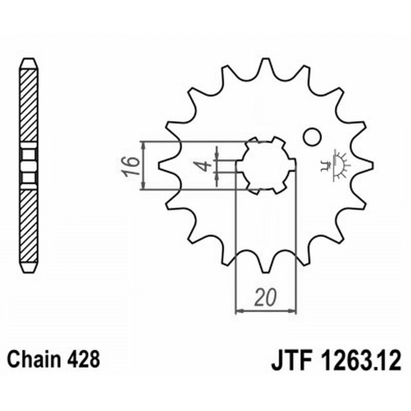 Jt Pignone Jt 1263 Z12 denti JTF1263.12