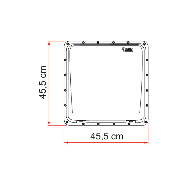 Fiamma Oblo Turbo-Vent Polar Control Blanco 40x40cm 03623F01-