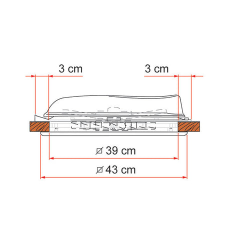 Fiamma Oblo Turbo-Vent Polar Control Crystal 03623F01B - AmerigoStore