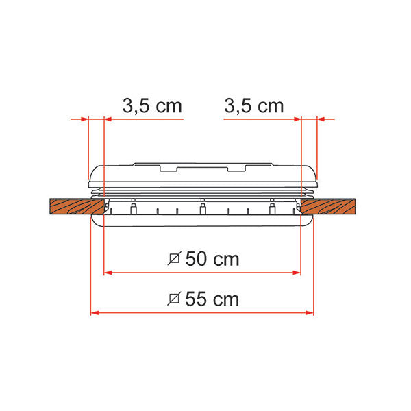 Fiamma Oblo Vent 50 - White (including Rollo 50) 01668-01-
