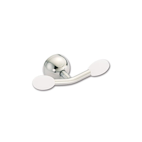 Appendino doppio in ottone e resina bianco per interni Camper APP05B - AmerigoStore