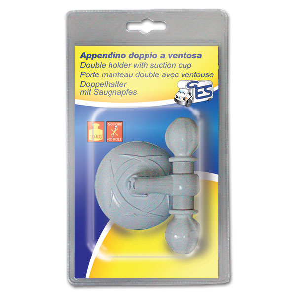 Appendino doppio a ventosa per interni Camper 8032793930181