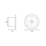 Axial-Abluftventilator für Wohnmobilküchen 110 mm 5W ASP011