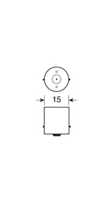 Lampa 24V LED BA15s 12 SMD 1 chip Bianco Doppia Polarità - 1 pz