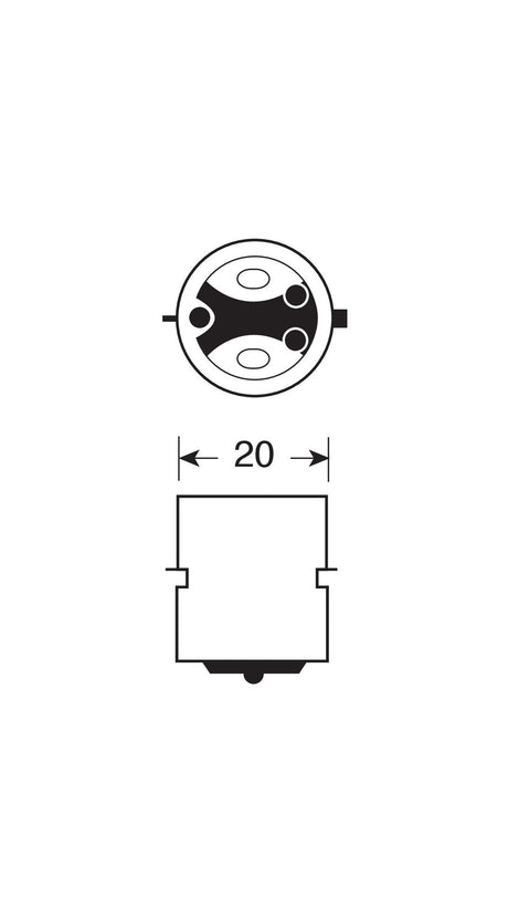 Osram Lampadina 12V Original Line - S2 - 35/35W - BA20d - 1 pz - Scatola