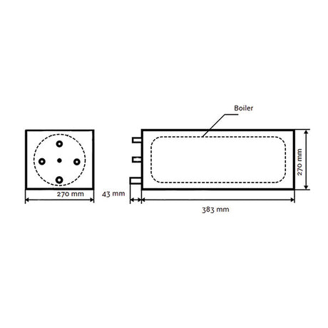 Boiler scambiatore tipo nautico 9L 230V Pundmann