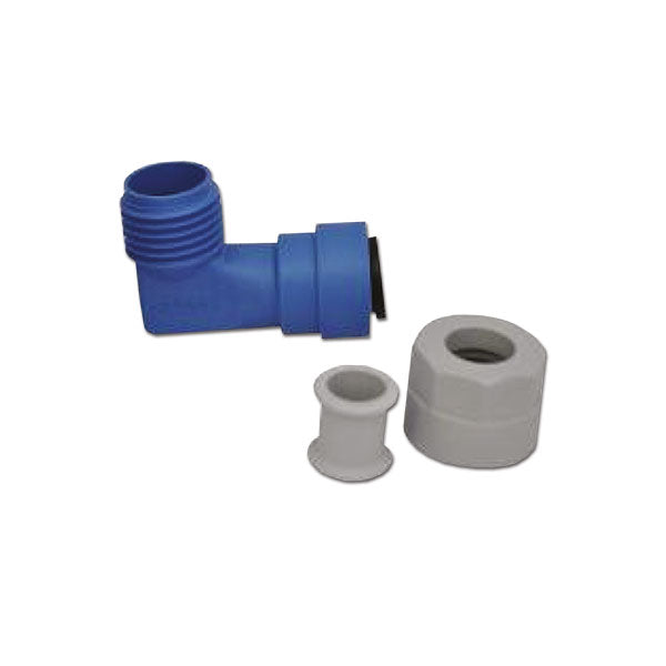 Blaues 90-Grad-Fitting für BLR916-Kessel