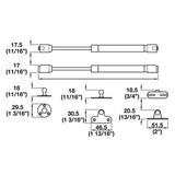Brazo de gas para puertas 80 N BRA055