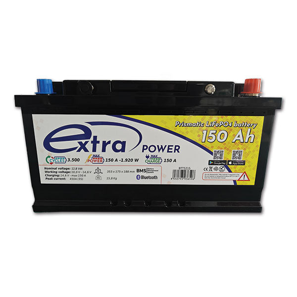 Extrapower Batteria Camper Van LiFePO4 ExtraPOWER 150 Ah