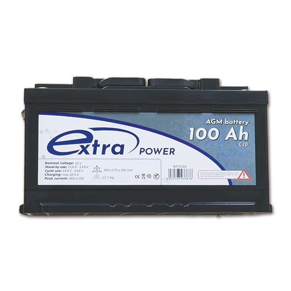 Extrapower Batteria Camper Van AGM Extra power 100 Ah