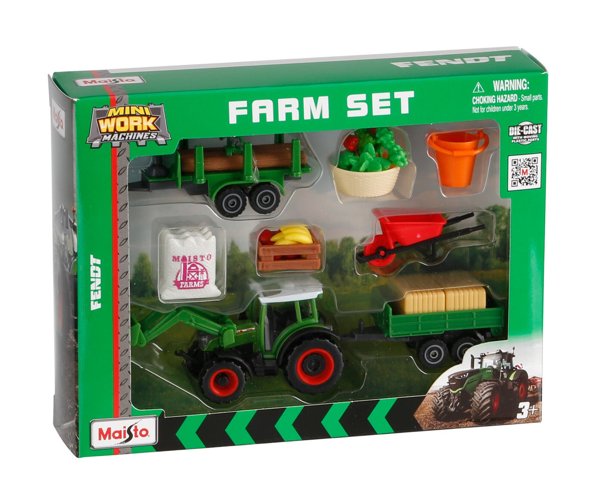 Burago Mini Work Farmset Trattori Fendt/New Holland/Mass, Maisto, 3"