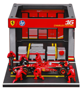 Burago Pit Stop Ferrari SF-24 Leclerc, Burago, scala 1:43
