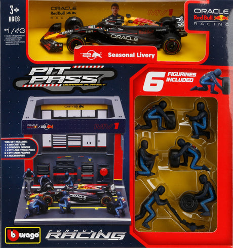 Burago Pit Stop Red Bull RB20 Verstappen, Burago, scala 1:43