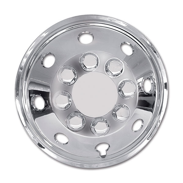 Kit de 4 tapacubos convexos cromados de 15'' para autocaravana CCR154