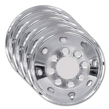 Kit of 4 15'' Chrome Convex Hubcaps for Camper CCR154