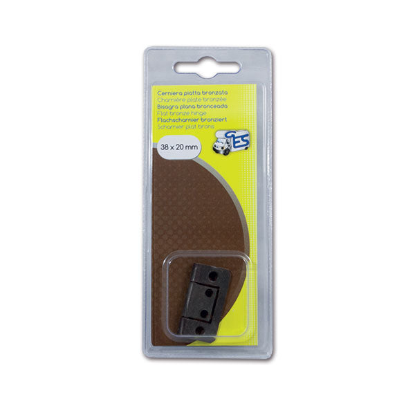 Flaches Bronzescharnier 38x20 mm GES - 1 Stück 8032793932482