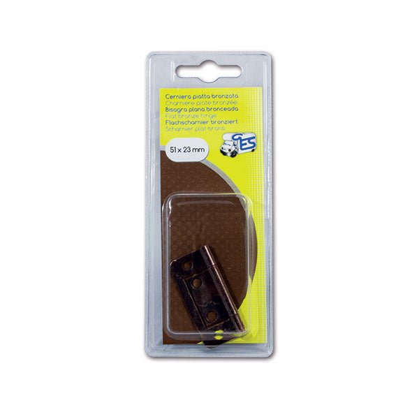 Cerniera Piatta Bronzata 51x23 mm GES - 1 PZ 8032793932499