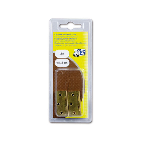 Cerniera piana in ottone 40x35 mm blister 8032793932635 - AmerigoStore