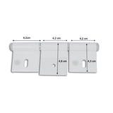 Bisagra de aluminio blanco de 126 mm con 3 agujeros CER501