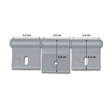 Bisagra de aluminio anodizado 126 mm 3 agujeros CER502