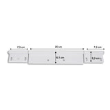 Bisagra de aluminio blanco de 350 mm con 6 agujeros CER503
