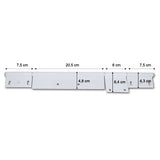 Cerniera alluminio bianco 415 mm 8 fori CER504