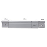 Bisagra de aluminio anodizado de 2 orificios CER505 de 290 mm