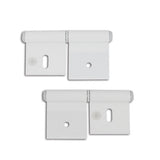 Cerniera alluminio bianco 84 mm 2 fori CER507