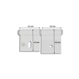 Cerniera alluminio bianco 84 mm 2 fori CER507