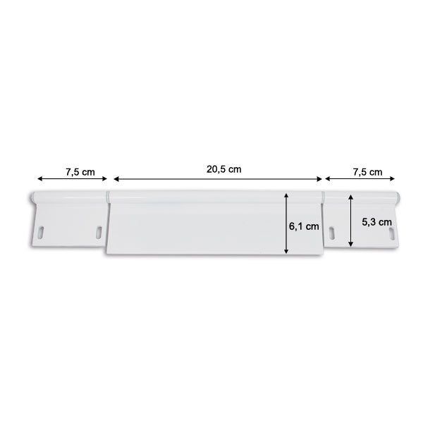 Bisagra de aluminio blanco de 4 orificios CER510 de 355 mm