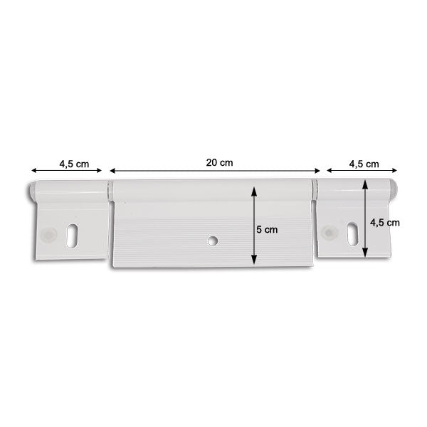 Ges Cerniera alluminio bianco 200 mm 3 fori CER512