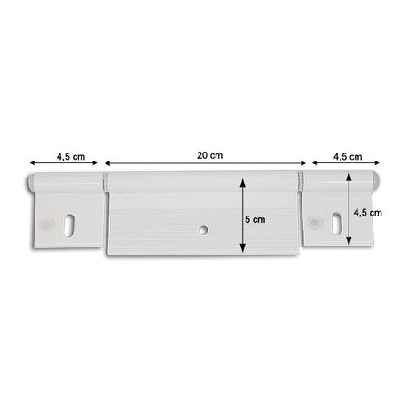 Ges Cerniera alluminio bianco 200 mm 3 fori CER512