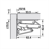 180 GES CER602 Klappenscharnier