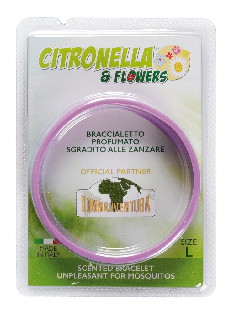 Lampa Citronella & Flowers, braccialetto antizanzare profumato, confezione singola - L -  6 cm CF002L