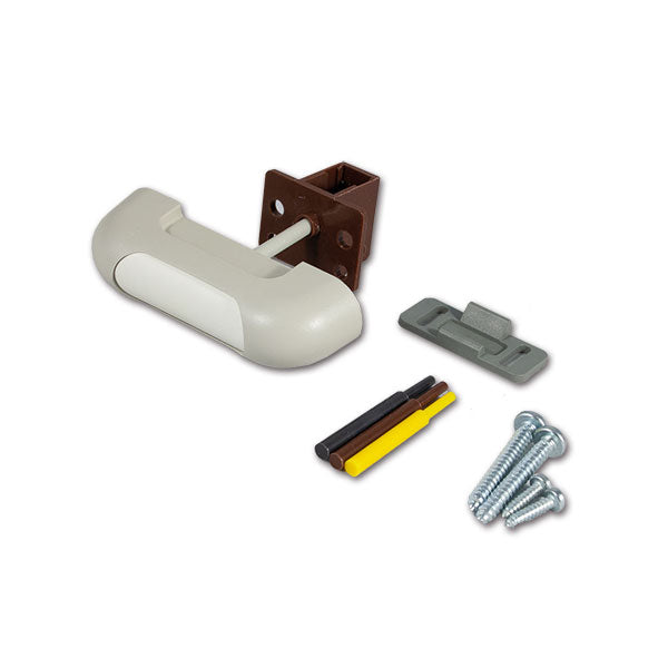 Kit de manija de puerta gris de 36 mm - Reemplazo completo para muebles de caravana CHR032