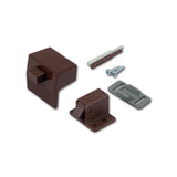 Cerradura de botón marrón para puertas de autocaravana - CHR037 Sistema de empuje para muebles de autocaravana