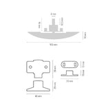 Kit chiusura cromata per pensili CHR068