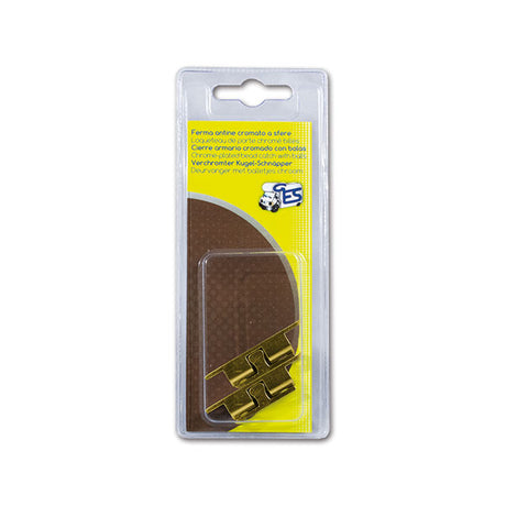 2 Ferma antina a sfere ottonato blister 8032793933083 - AmerigoStore