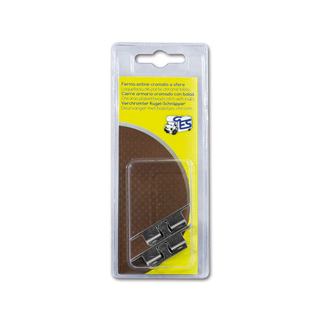 2 ferma antina a sfere cromato blister 8032793933137 - AmerigoStore