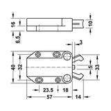 Brown push lock for CHR43M doors