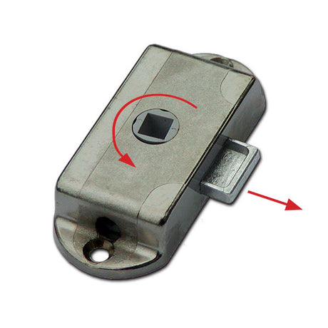 Kleine Nova-Linksverriegelung, vernickelt, D15 - 1 Stück, 8032793933915