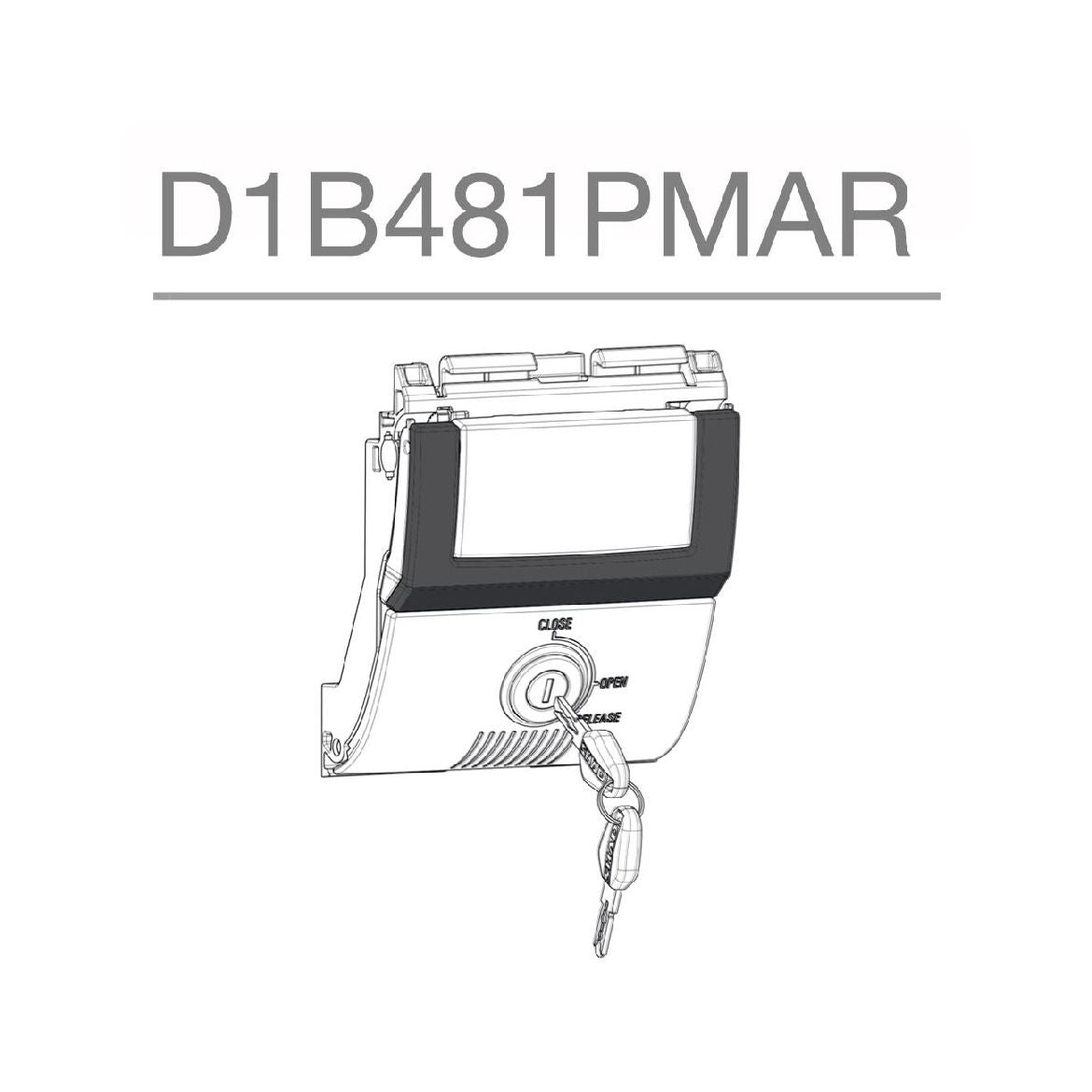 Shad Topcase-Verriegelungsmechanismus-Kit SH48 Dunkelgrau Premium D1B481PMAR