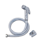 Kit de ducha con pulsador y flexo cromado DCE032K