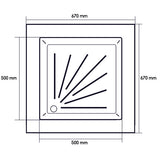 Piatto doccia ricambio camper in PST 500 x 500 x 80 mm DCP101