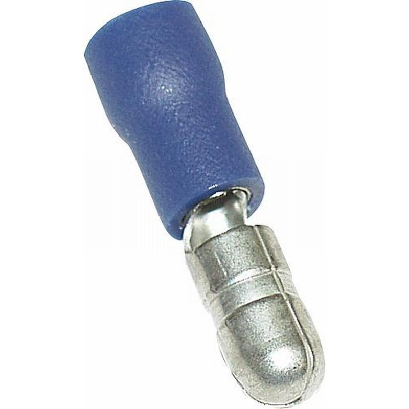 Scatola 100Pz Faston Cilindrico Isolato Maschio Blu